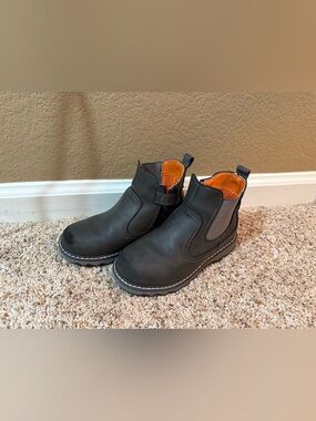 Apakowa Chelsea Boots Kids Size 30 Black Zip Boots